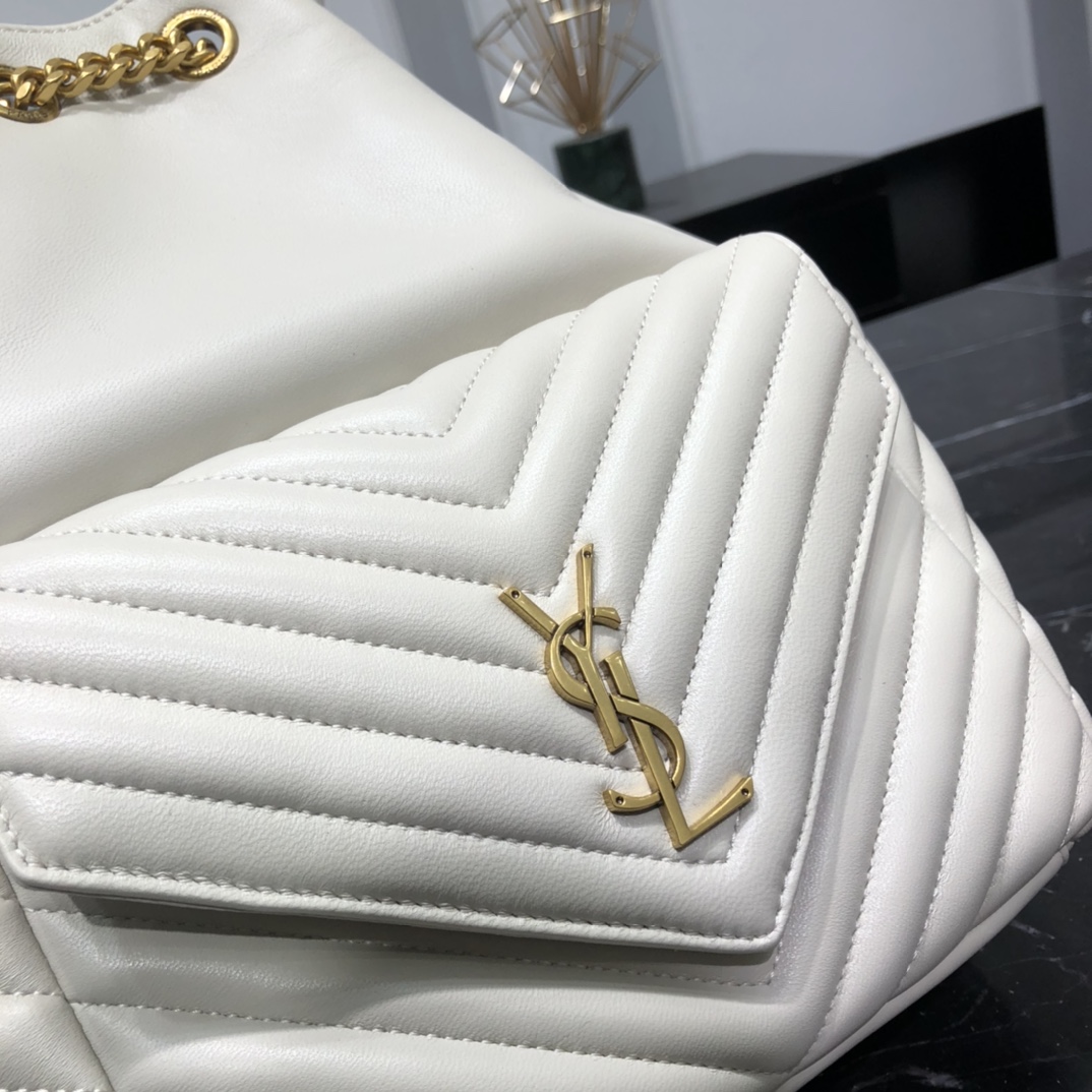 Saint Laurent Joe Lambskin Shoulder Bag Backpack White 672609  